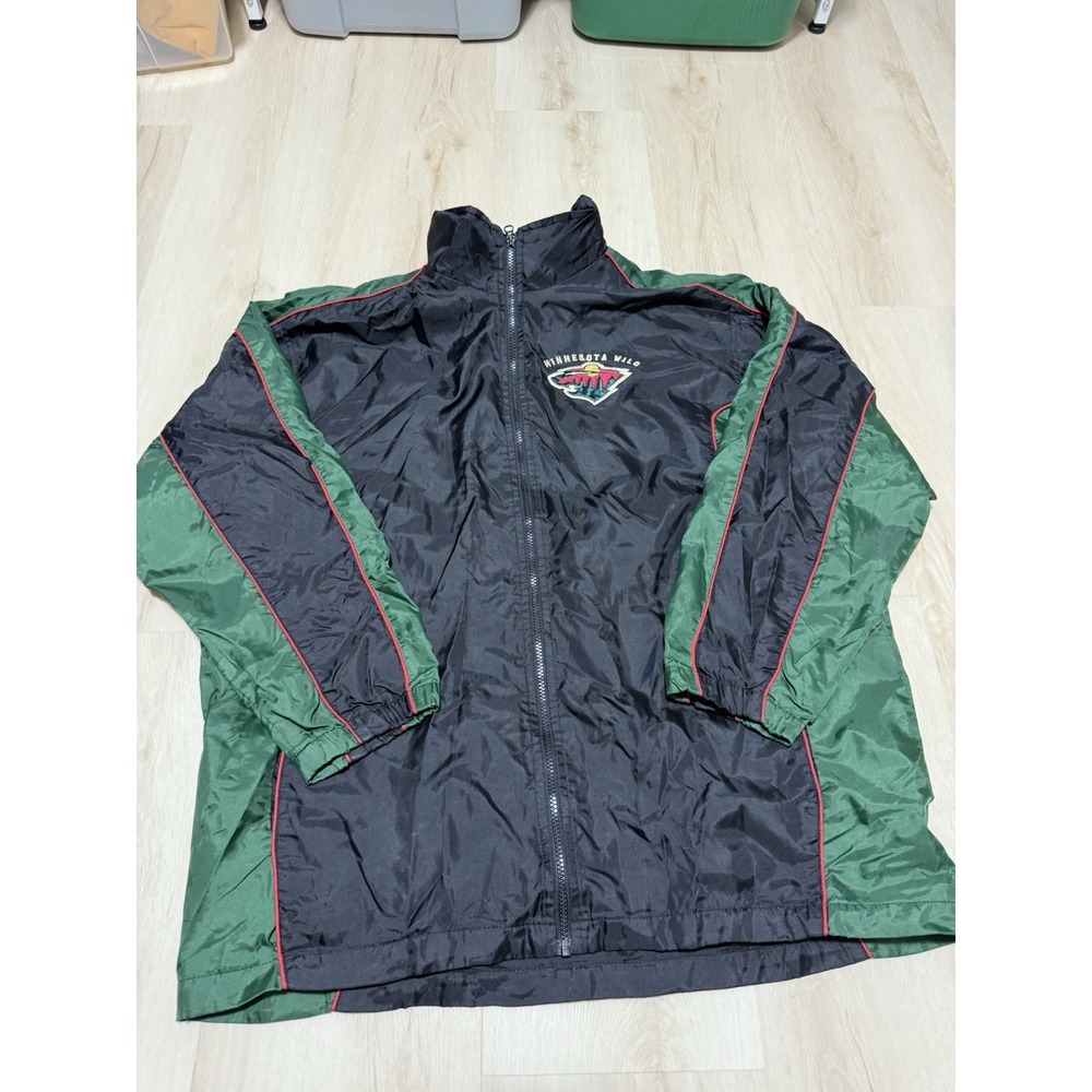 Minnesota Wild Jacket Coat NHL G-lll & Carl Banks Men's Large Windbreaker Hockey